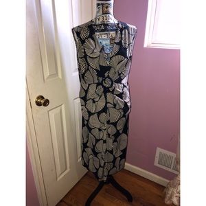 Black and white design dress